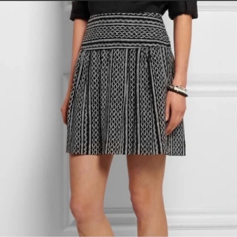 Madewell Silk Skyline Skirt in Tidal Wave Print Size 0 Good used condition